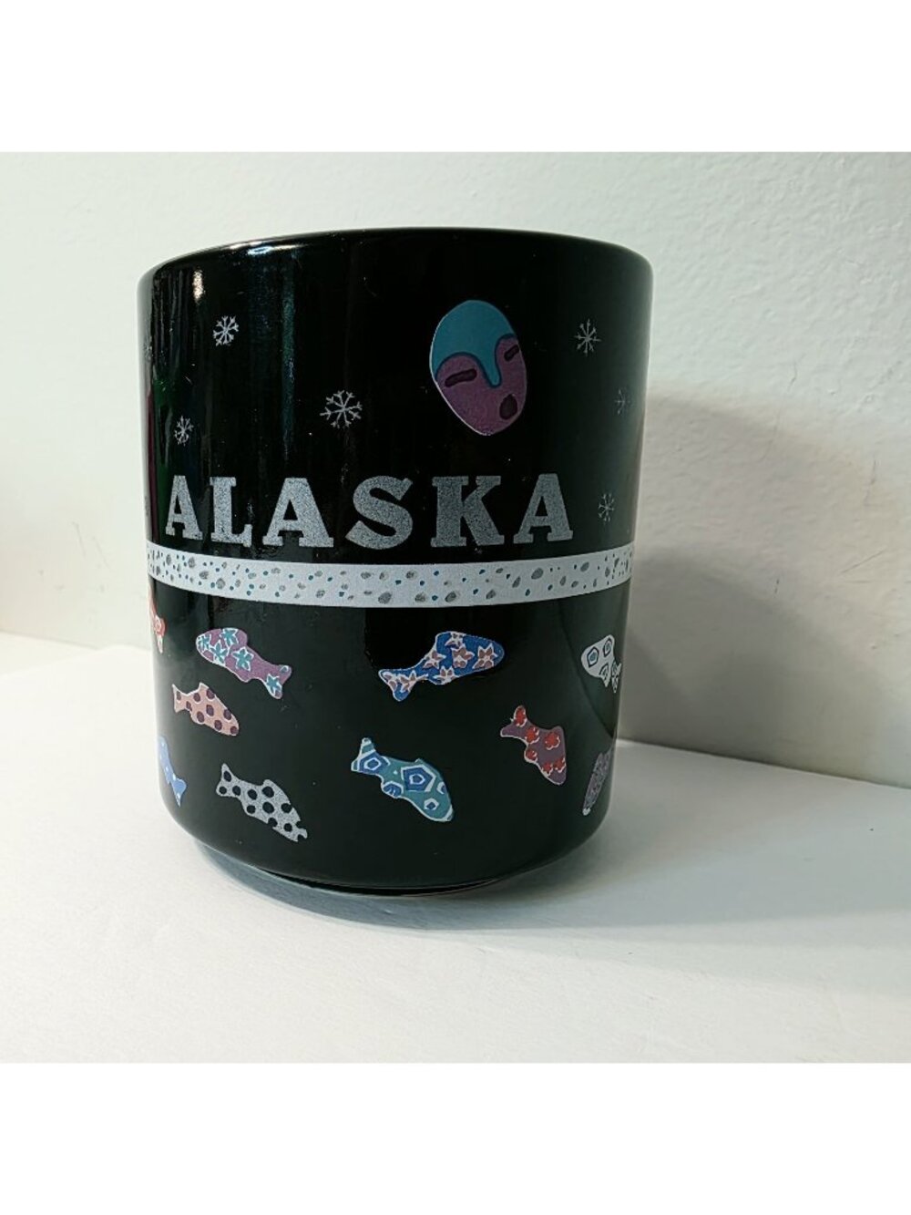 Vtg Arctic Circle Jacqui Fishing Inuit Wildlife Alaska Coffee Mug Cup